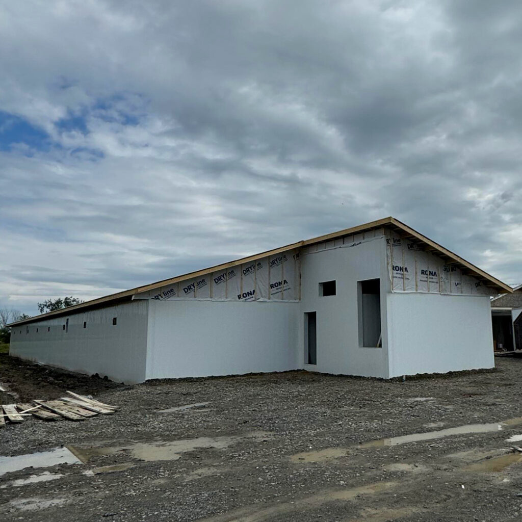 Construction d'une porcherie